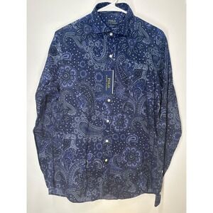 Polo Ralph Lauren Classic Fit Paisley Print Button‎ Down Shirt Men's Size Medium